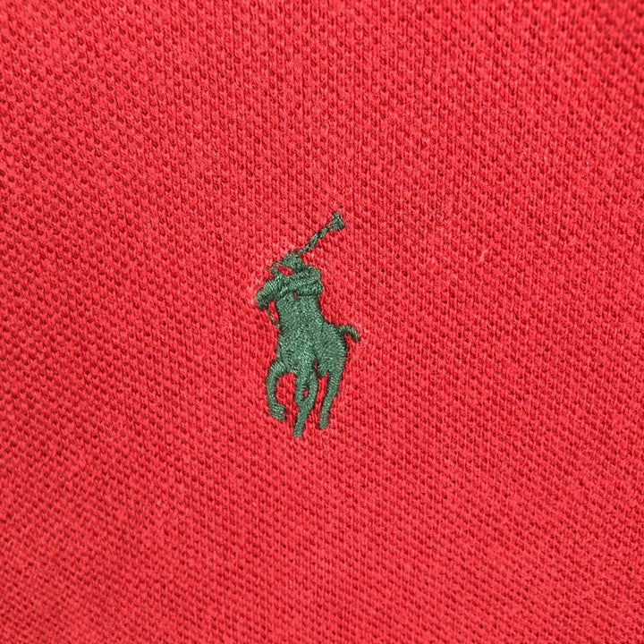 Ralph Lauren POLO by Ralph Lauren CUSTOM FIT short sleeve polo shirt, men's XL size cotton red type Vintage Second Hand