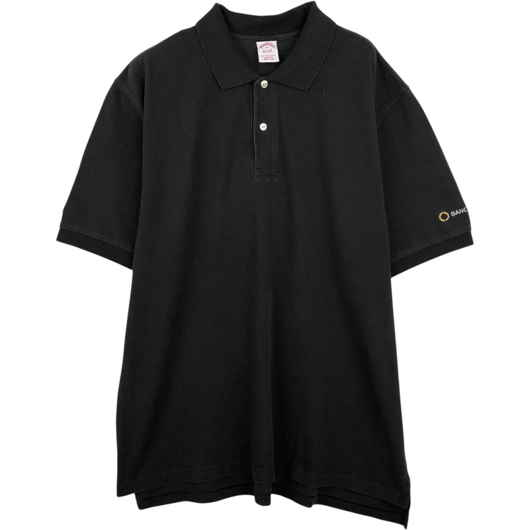 Brooks Brothers Est.1818 short sleeve polo shirt, men's size XL cotton white type Vintage Second Hand