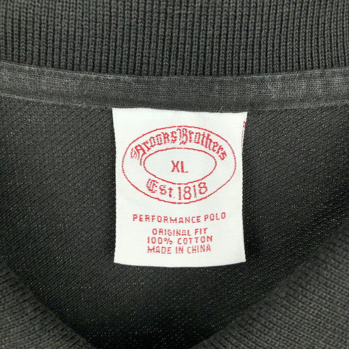 Brooks Brothers Est.1818 short sleeve polo shirt, men's size XL cotton white type Vintage Second Hand