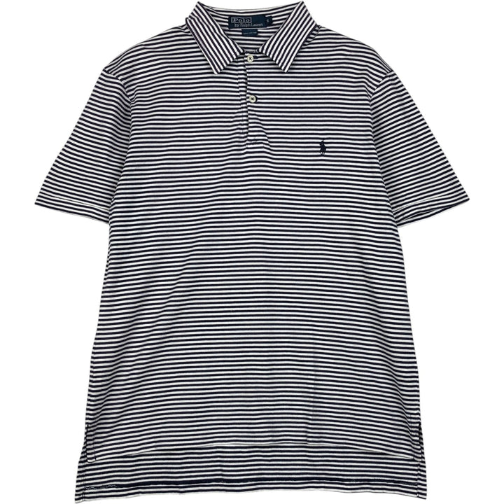 Ralph Lauren POLO by Ralph Lauren short sleeve striped polo shirt, size S for men cotton white type Vintage Second Hand