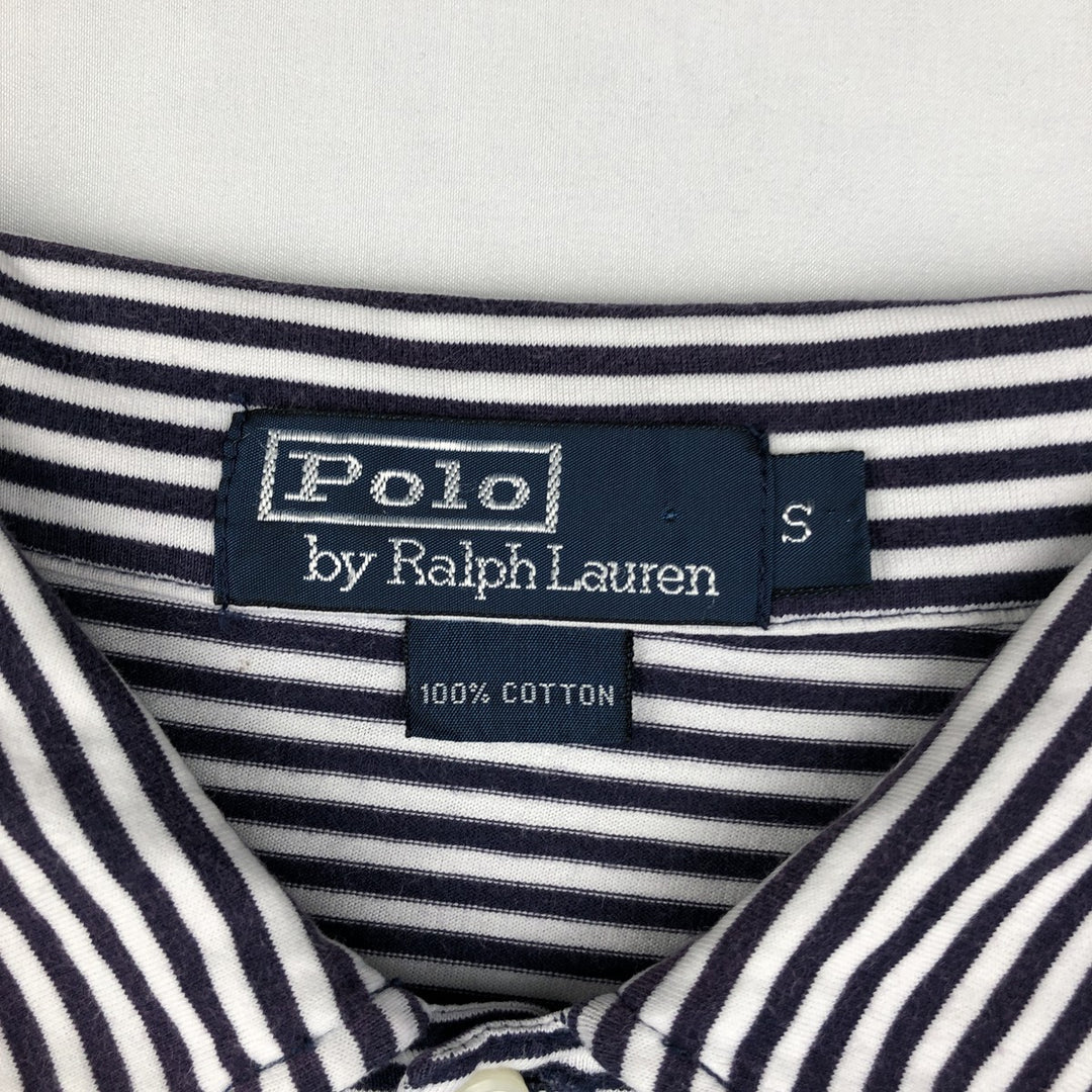 Ralph Lauren POLO by Ralph Lauren short sleeve striped polo shirt, size S for men cotton white type Vintage Second Hand