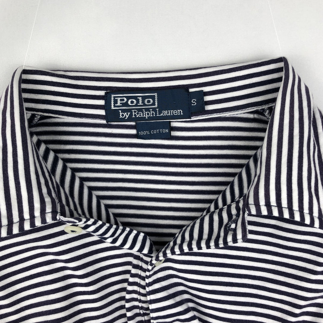 Ralph Lauren POLO by Ralph Lauren short sleeve striped polo shirt, size S for men cotton white type Vintage Second Hand