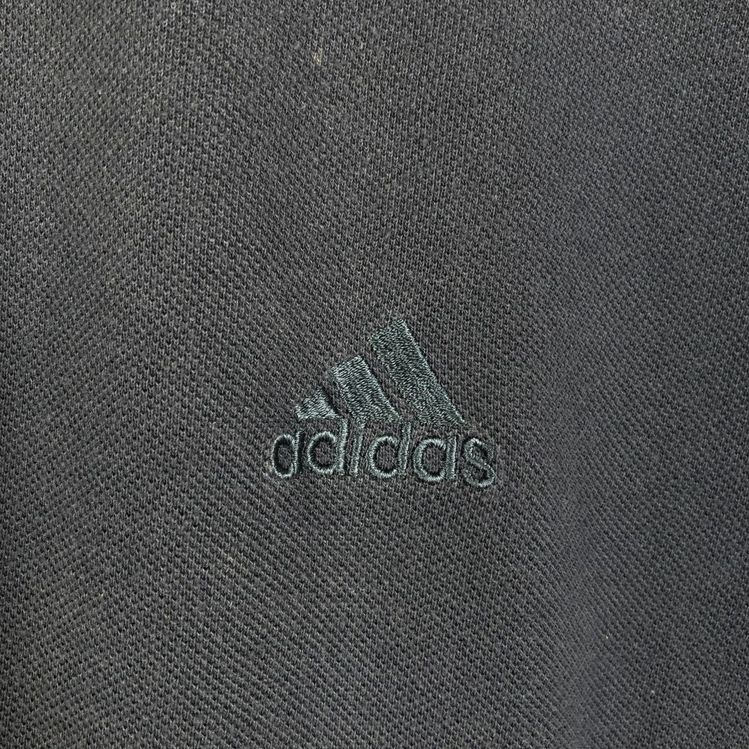 2000'S Adidas short-sleeved polo shirt, men's size XL (approx.) cotton navy blue type Vintage Second Hand