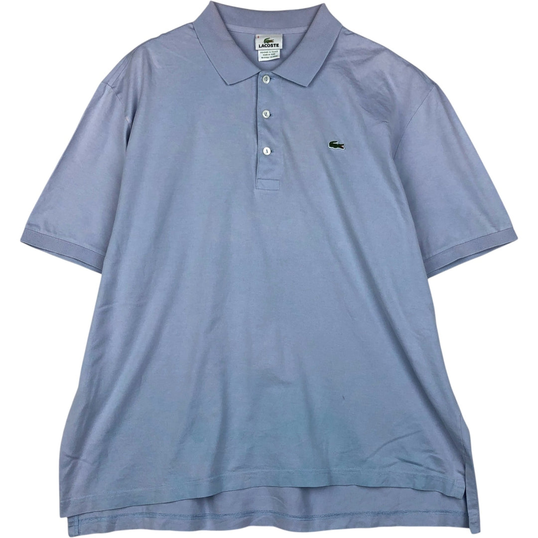 Lacoste LACOSTE French design short sleeve polo shirt men's XL size cotton Blue type light blue Vintage Second Hand