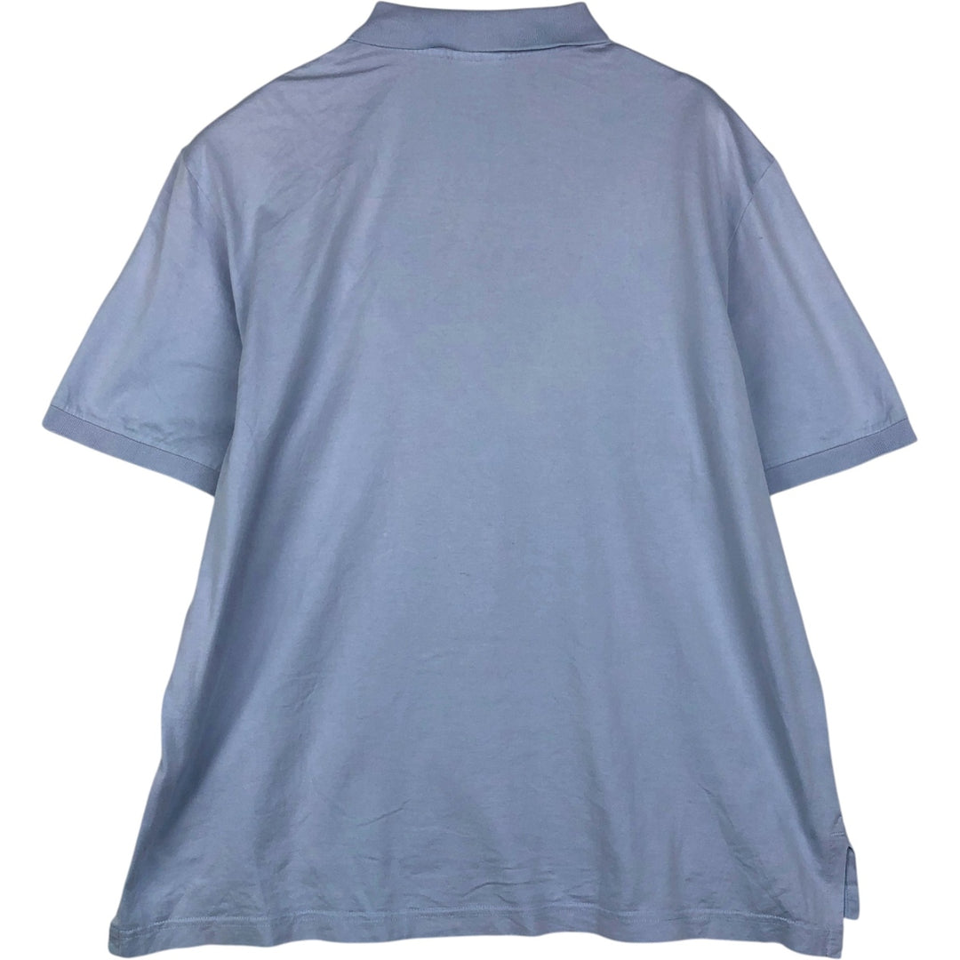 Lacoste LACOSTE French design short sleeve polo shirt men's XL size cotton Blue type light blue Vintage Second Hand