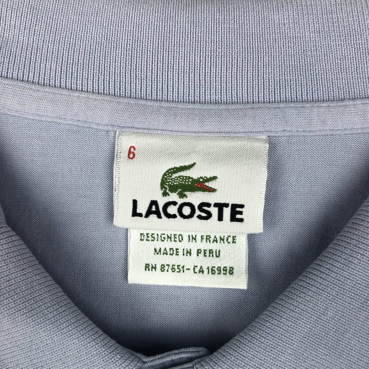 Lacoste LACOSTE French design short sleeve polo shirt men's XL size cotton Blue type light blue Vintage Second Hand