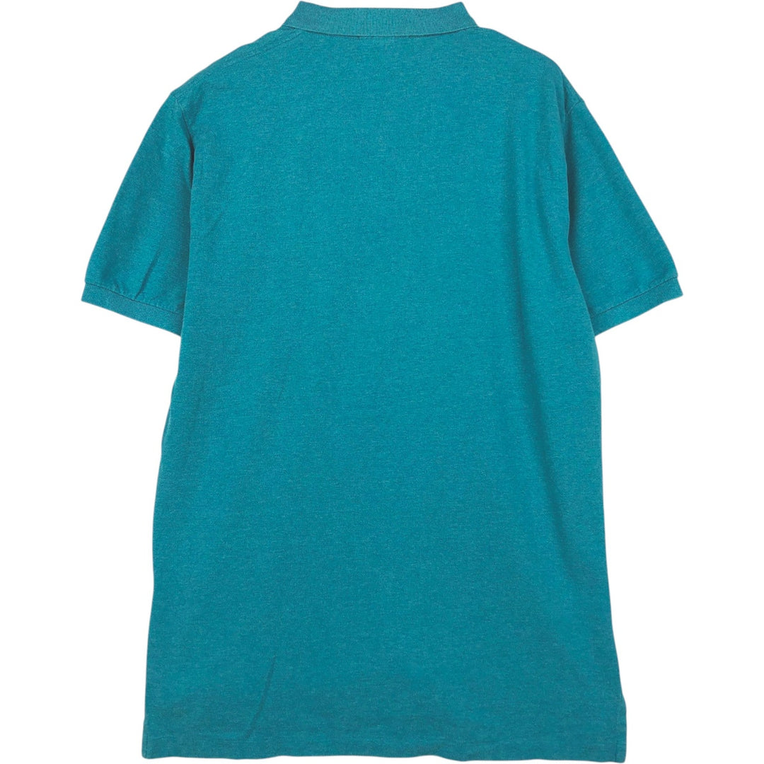 Ralph Lauren POLO by Ralph Lauren short sleeve polo shirt, men's size L cotton turquoise blue Vintage Second Hand
