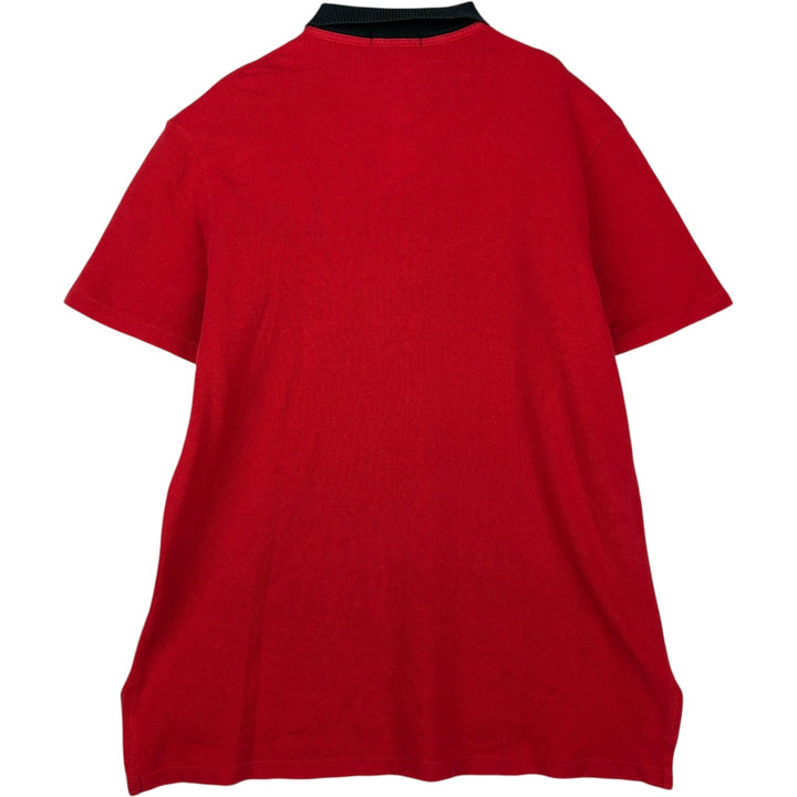 Ralph Lauren POLO by Ralph Lauren short sleeve polo shirt, men's XL size cotton red type Vintage Second Hand