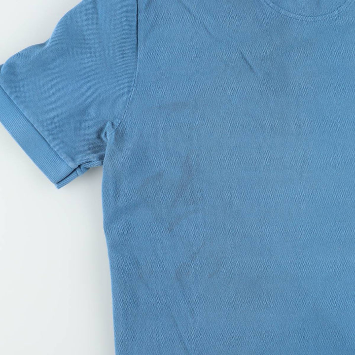 Lacoste Vintage Washed Short-Sleeve Polo Shirt, Men's Size S (approx.) cotton Blue type light blue Vintage Second Hand