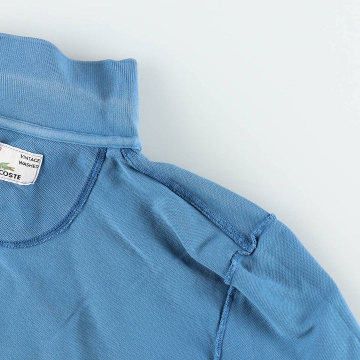 Lacoste Vintage Washed Short-Sleeve Polo Shirt, Men's Size S (approx.) cotton Blue type light blue Vintage Second Hand