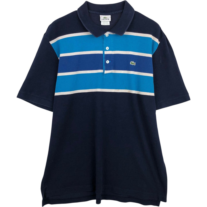 Lacoste LACOSTE French design short sleeve polo shirt size 6 men's XL equivalent cotton navy blue type Vintage Second Hand