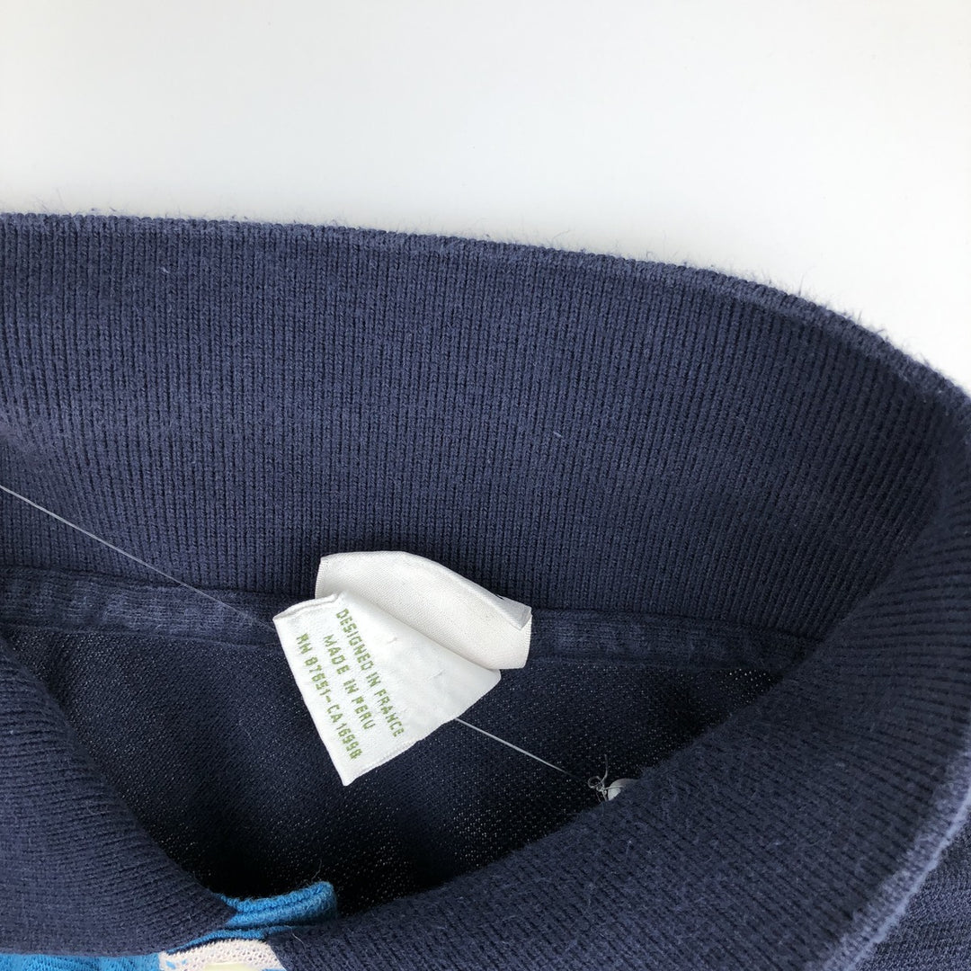 Lacoste LACOSTE French design short sleeve polo shirt size 6 men's XL equivalent cotton navy blue type Vintage Second Hand