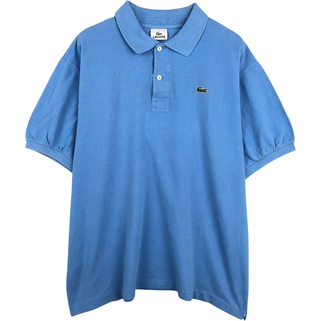 Lacoste LACOSTE Short Sleeve Polo Shirt No. 7 Men's XXL cotton Blue type light blue Vintage Second Hand