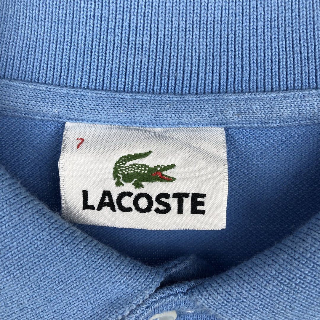 Lacoste LACOSTE Short Sleeve Polo Shirt No. 7 Men's XXL cotton Blue type light blue Vintage Second Hand