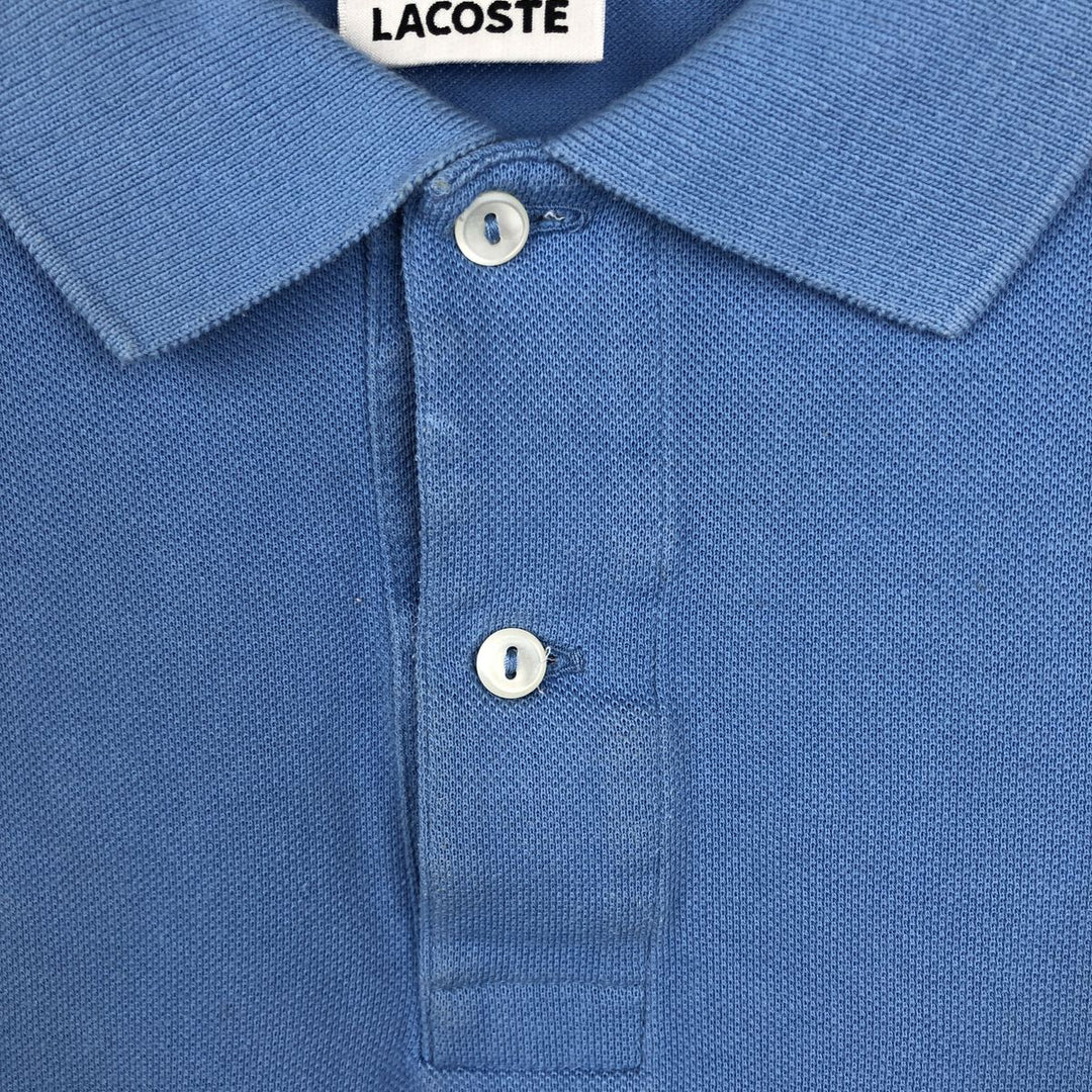 Lacoste LACOSTE Short Sleeve Polo Shirt No. 7 Men's XXL cotton Blue type light blue Vintage Second Hand