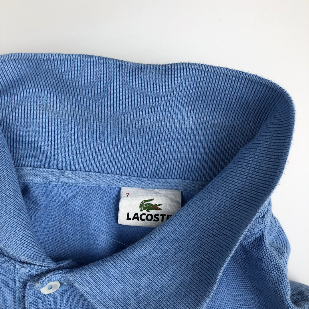 Lacoste LACOSTE Short Sleeve Polo Shirt No. 7 Men's XXL cotton Blue type light blue Vintage Second Hand
