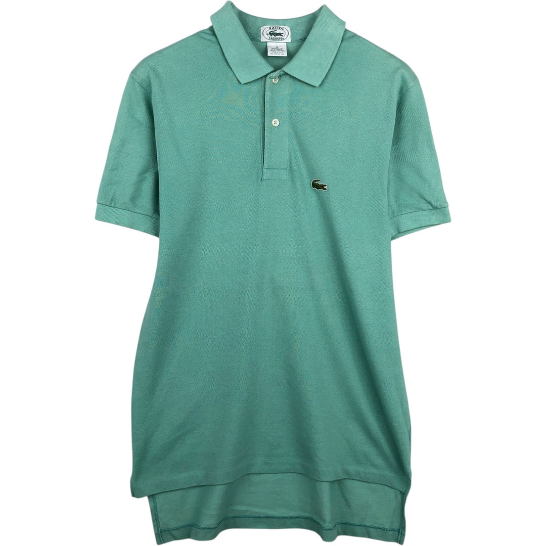 1980'S Lacoste IZOD Short-Sleeve Polo Shirt, Made in USA, Men's Size S (Equivalent), Vintage cotton green type yellow green Vintage Second Hand