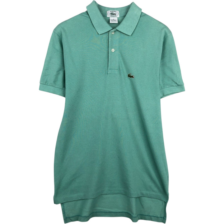 1980'S Lacoste IZOD Short-Sleeve Polo Shirt, Made in USA, Men's Size S (Equivalent), Vintage cotton green type yellow green Vintage Second Hand