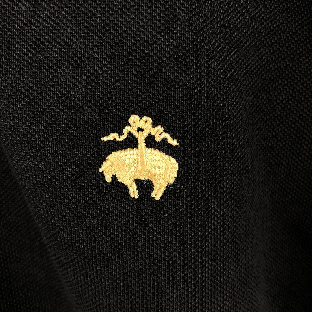 Brooks Brothers Est.1818 Short-Sleeve Polo Shirt, Men's Size L (approx.) cotton black type Vintage Second Hand