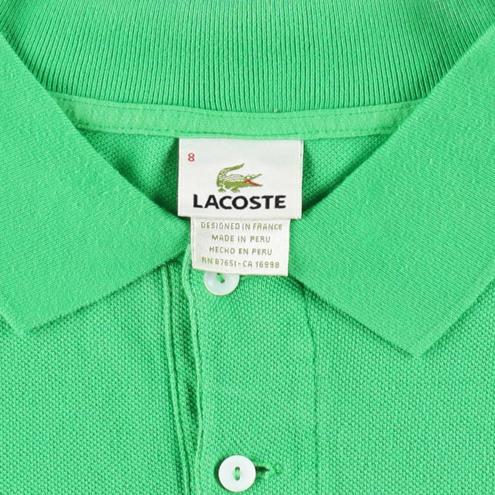 Lacoste LACOSTE French design short sleeve polo shirt size 8, men's XXL equivalent cotton green type Vintage Second Hand