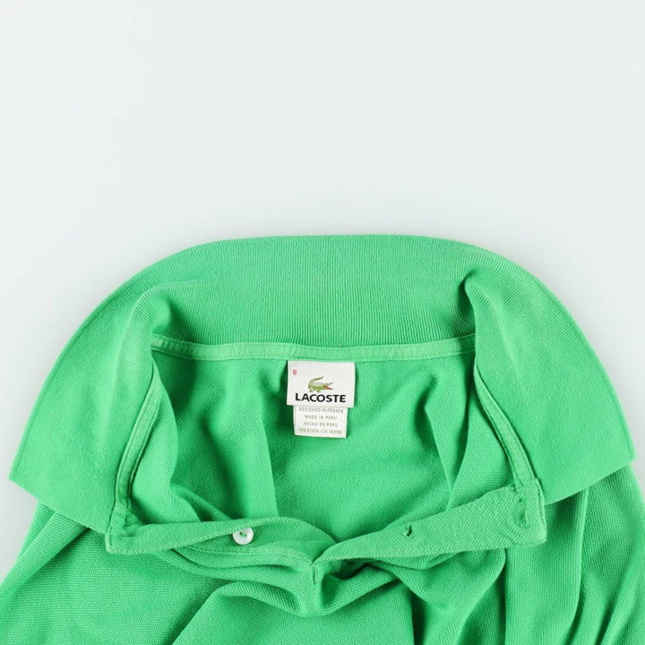 Lacoste LACOSTE French design short sleeve polo shirt size 8, men's XXL equivalent cotton green type Vintage Second Hand