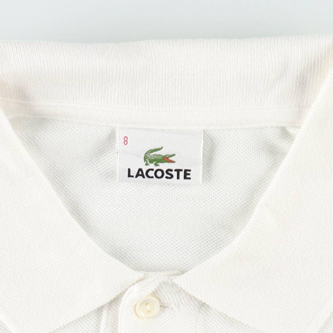 Lacoste LACOSTE short sleeve polo shirt size 8, equivalent to men's XXL cotton white type Vintage Second Hand