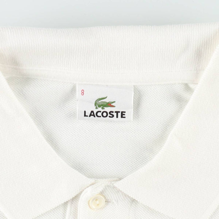 Lacoste LACOSTE short sleeve polo shirt size 8, equivalent to men's XXL cotton white type Vintage Second Hand