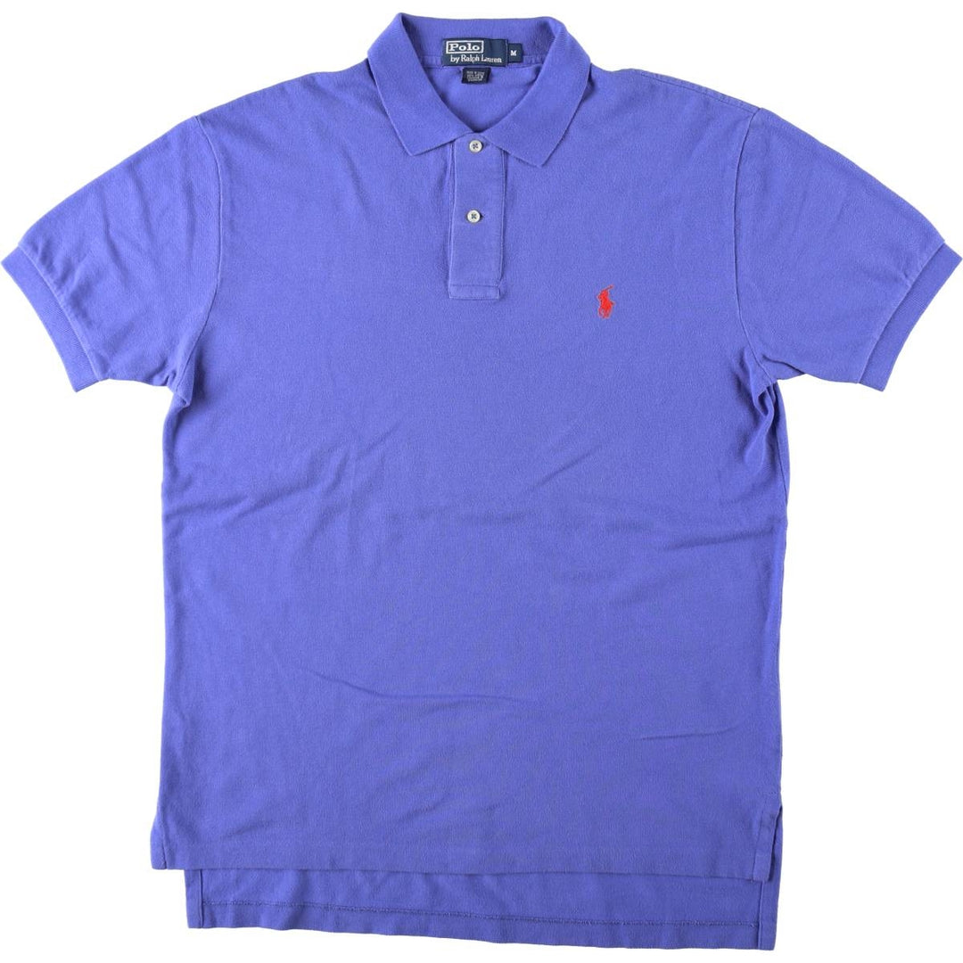 Ralph Lauren POLO by Ralph Lauren short sleeve polo shirt, men's size M cotton blue type Vintage Second Hand