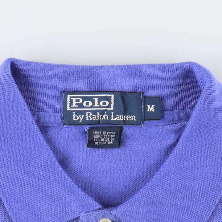 Ralph Lauren POLO by Ralph Lauren short sleeve polo shirt, men's size M cotton blue type Vintage Second Hand
