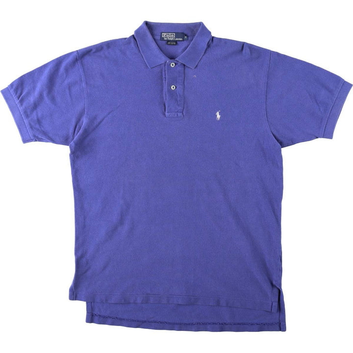 Ralph Lauren POLO by Ralph Lauren short sleeve polo shirt, men's size M cotton blue type Vintage Second Hand