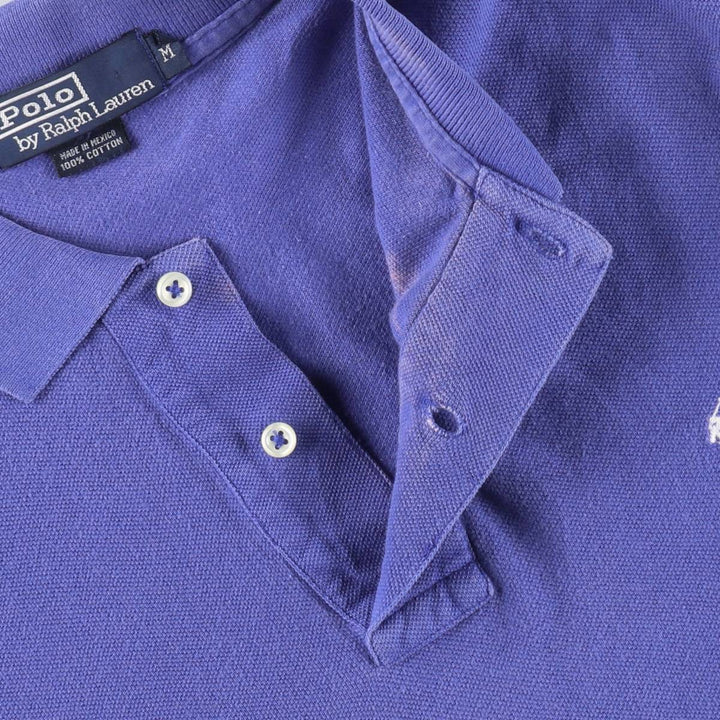 Ralph Lauren POLO by Ralph Lauren short sleeve polo shirt, men's size M cotton blue type Vintage Second Hand