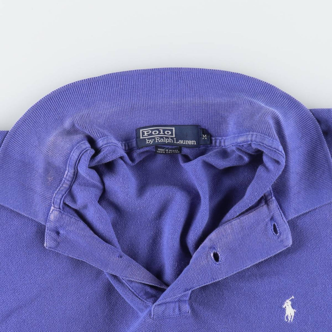 Ralph Lauren POLO by Ralph Lauren short sleeve polo shirt, men's size M cotton blue type Vintage Second Hand