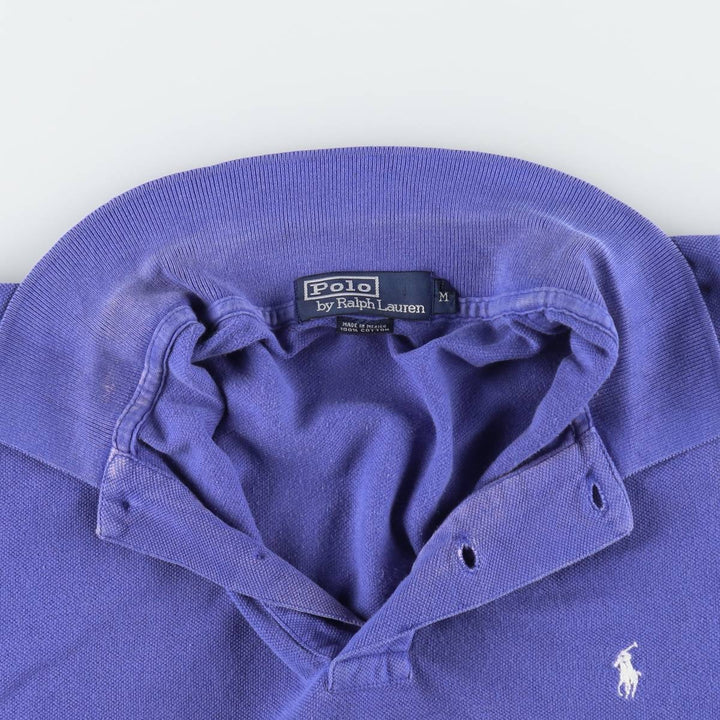 Ralph Lauren POLO by Ralph Lauren short sleeve polo shirt, men's size M cotton blue type Vintage Second Hand