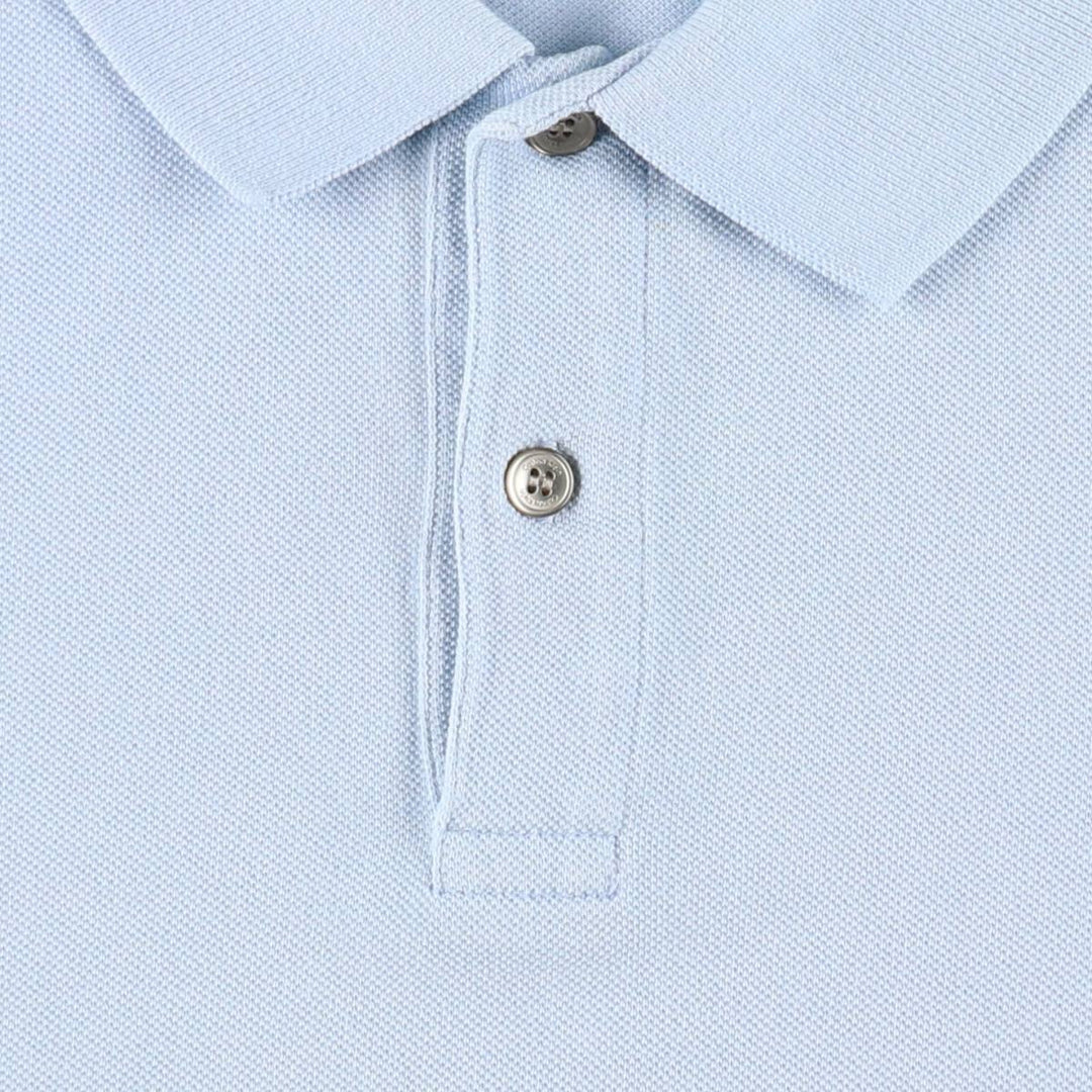 1990'S Calvin Klein short-sleeved polo shirt, men's size L equivalent, vintage. cotton Blue type light blue Vintage Second Hand