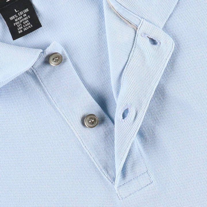 1990'S Calvin Klein short-sleeved polo shirt, men's size L equivalent, vintage. cotton Blue type light blue Vintage Second Hand