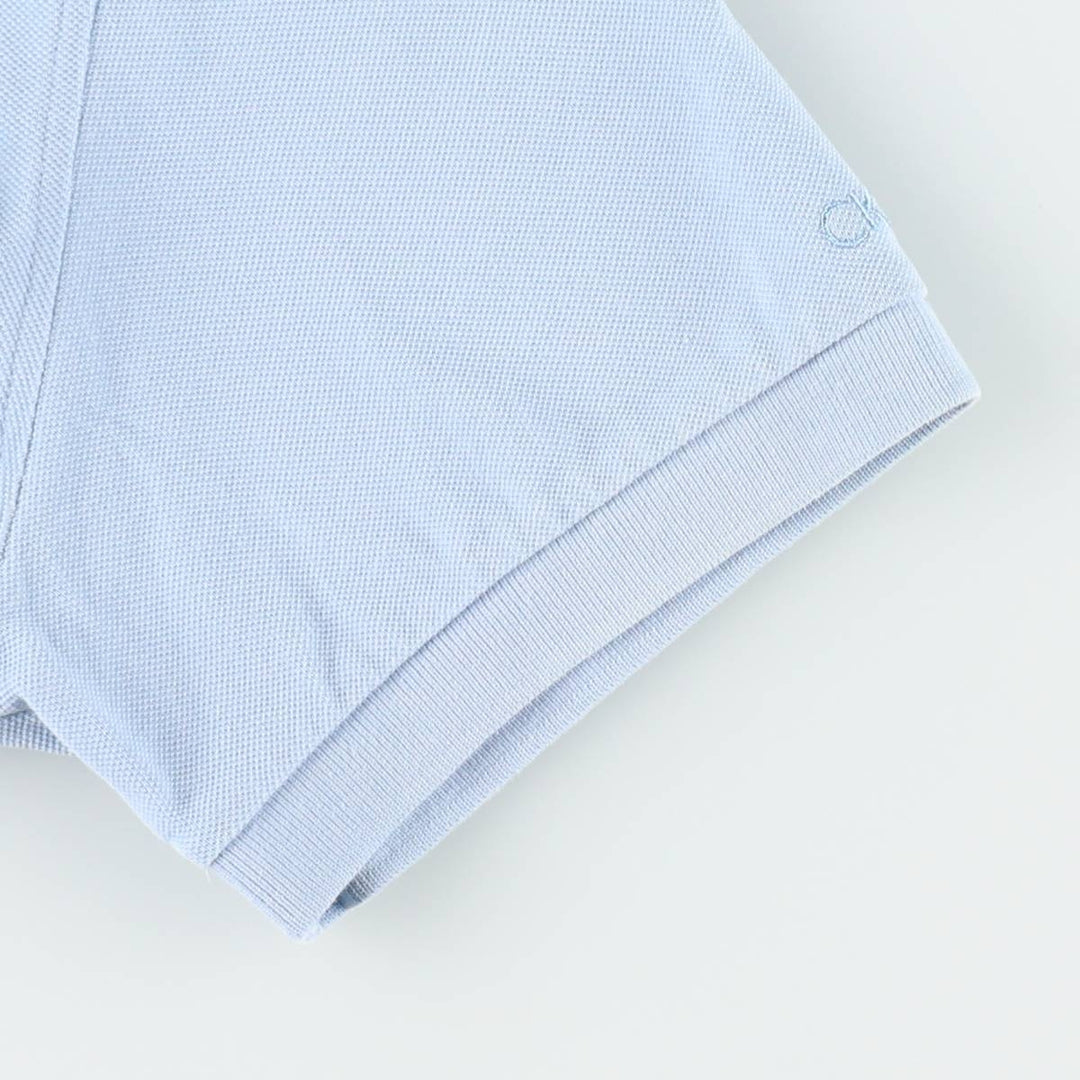1990'S Calvin Klein short-sleeved polo shirt, men's size L equivalent, vintage. cotton Blue type light blue Vintage Second Hand