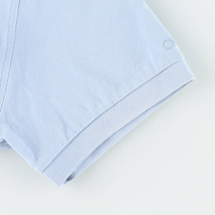 1990'S Calvin Klein short-sleeved polo shirt, men's size L equivalent, vintage. cotton Blue type light blue Vintage Second Hand