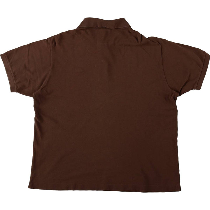Lacoste LACOSTE French design short sleeve polo shirt size 6 men's XL equivalent cotton brown type Vintage Second Hand