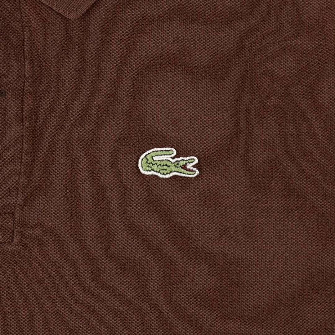 Lacoste LACOSTE French design short sleeve polo shirt size 6 men's XL equivalent cotton brown type Vintage Second Hand