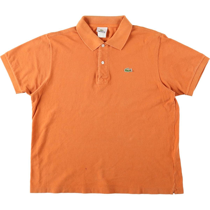 Lacoste LACOSTE French design short sleeve polo shirt No. 7 Men's XXL equivalent cotton brown type Vintage Second Hand
