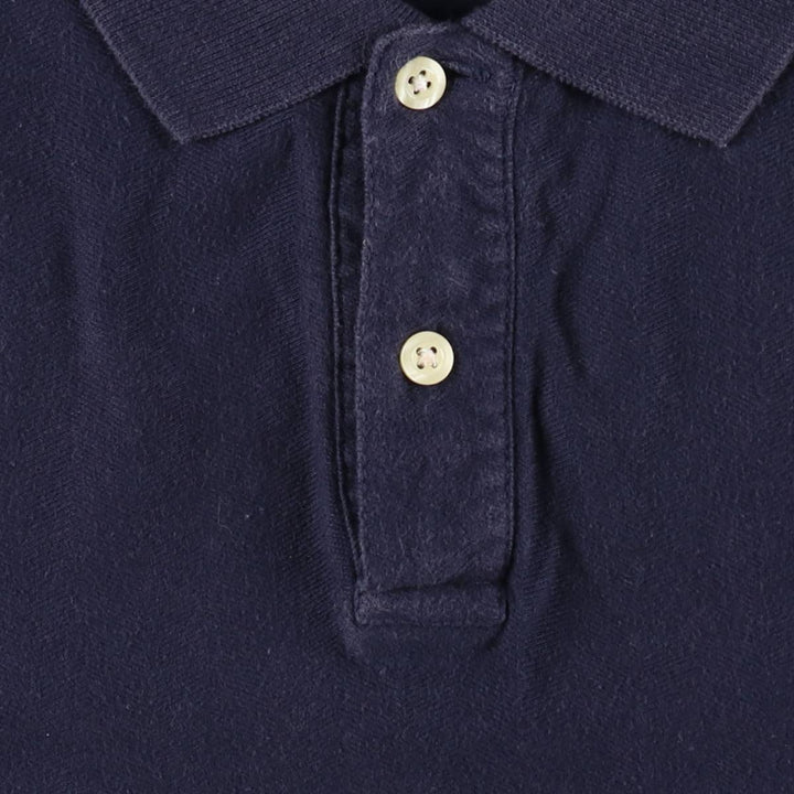 Ralph Lauren CHAPS Short-Sleeve Polo Shirt, Men's Size XL (approx.) cotton black type Vintage Second Hand