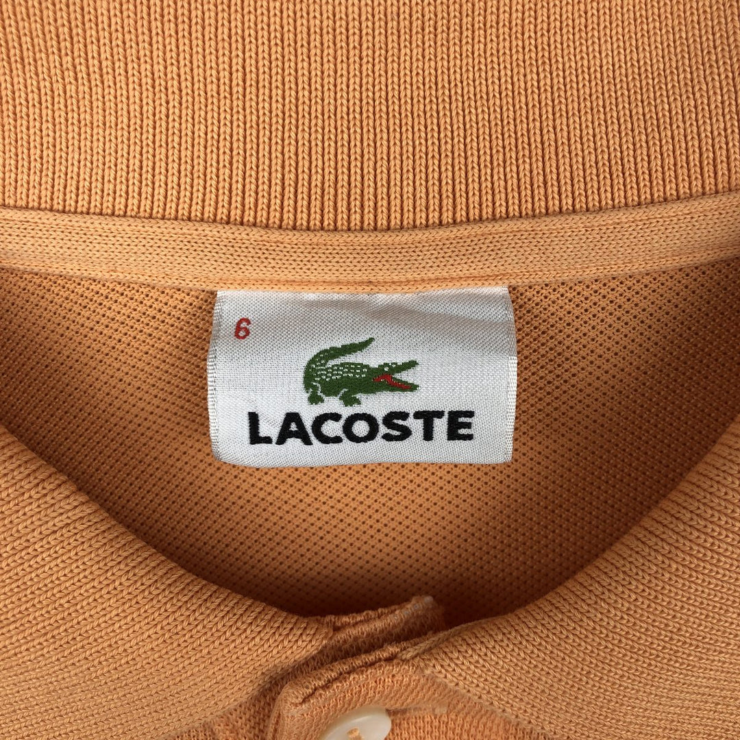 Lacoste LACOSTE Short Sleeve Polo Shirt Size 6 Men's XL cotton orange type Vintage Second Hand