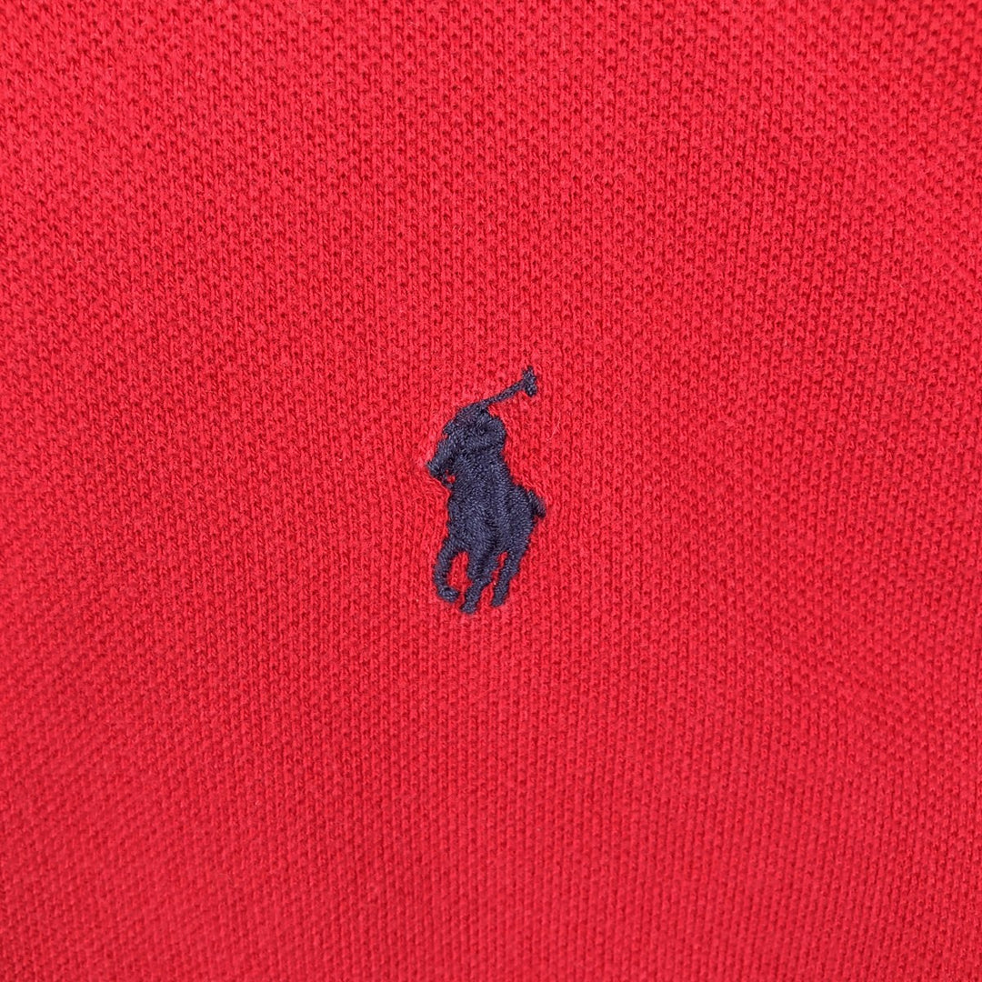 Ralph Lauren POLO by Ralph Lauren short sleeve polo shirt, men's XL size cotton red type Vintage Second Hand
