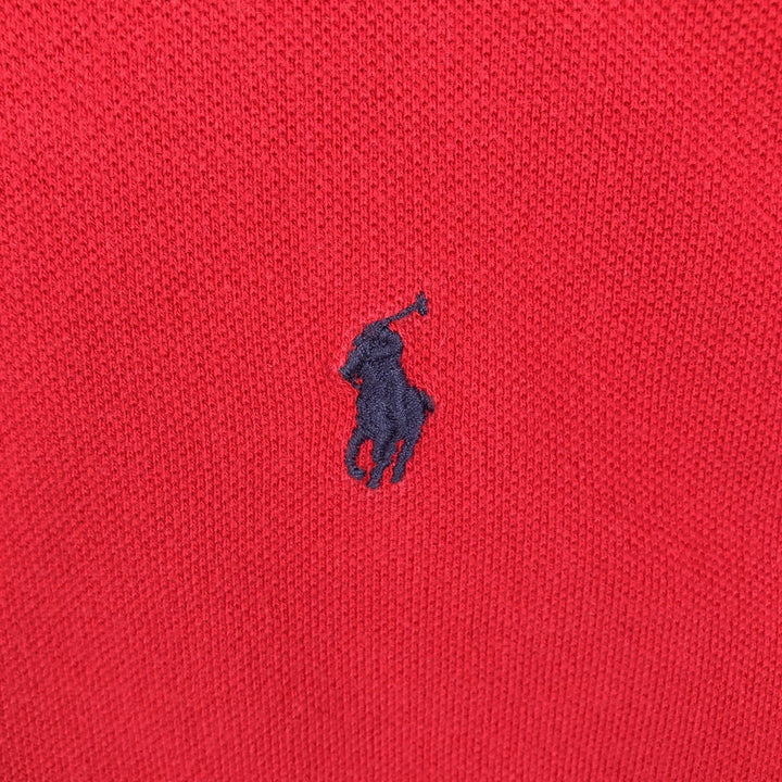 Ralph Lauren POLO by Ralph Lauren short sleeve polo shirt, men's XL size cotton red type Vintage Second Hand