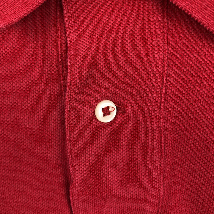 Ralph Lauren POLO by Ralph Lauren short sleeve polo shirt, men's XL size cotton red type Vintage Second Hand