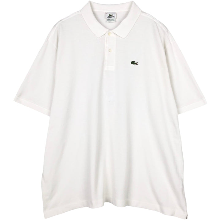 Large size Lacoste short-sleeved polo shirt (French design), size 9, equivalent to men's XXXL. cotton white type Vintage Second Hand
