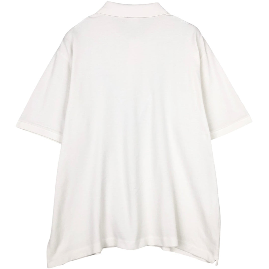 Large size Lacoste short-sleeved polo shirt (French design), size 9, equivalent to men's XXXL. cotton white type Vintage Second Hand