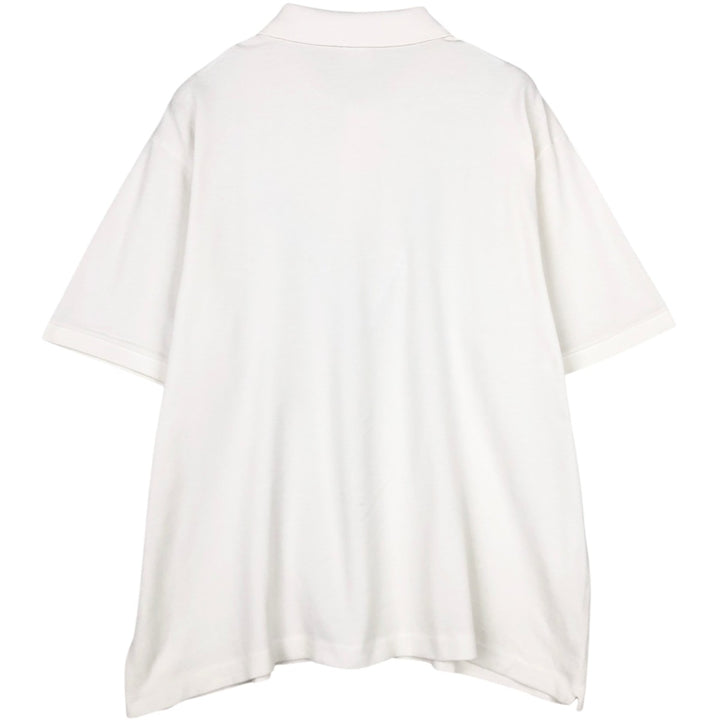 Large size Lacoste short-sleeved polo shirt (French design), size 9, equivalent to men's XXXL. cotton white type Vintage Second Hand