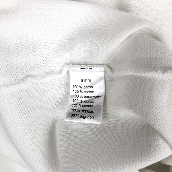Large size Lacoste short-sleeved polo shirt (French design), size 9, equivalent to men's XXXL. cotton white type Vintage Second Hand