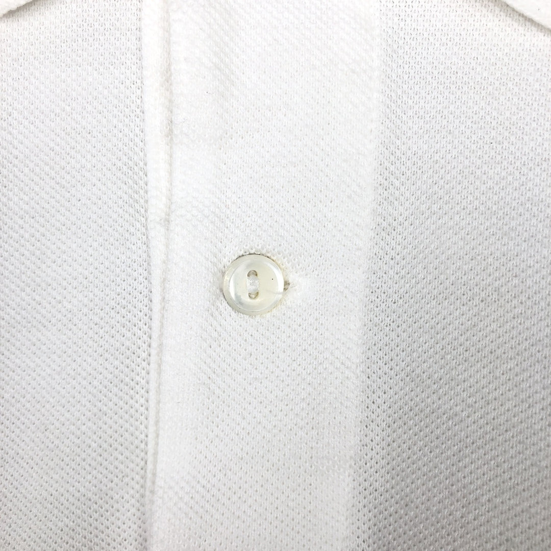 Large size Lacoste short-sleeved polo shirt (French design), size 9, equivalent to men's XXXL. cotton white type Vintage Second Hand